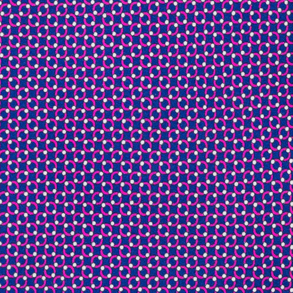 CRAVATTA 3 PIEGHE IN RASO SATIN FANTASIA CONCATENATA, BLU - FUCSIA, JA251006_1 T