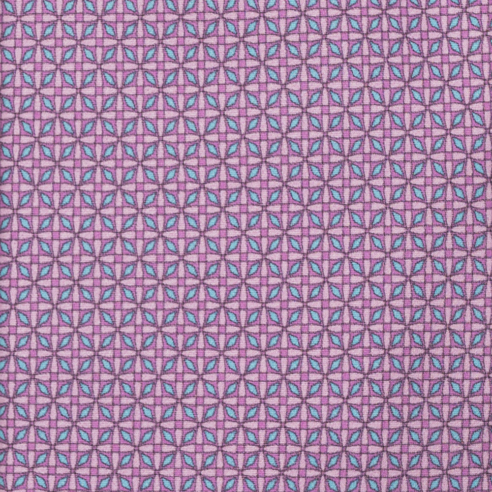 CRAVATTA 3 PIEGHE IN RASO SATIN FANTASIA, ROSA - MAGENTA - AZZURRO,  JA251007-3