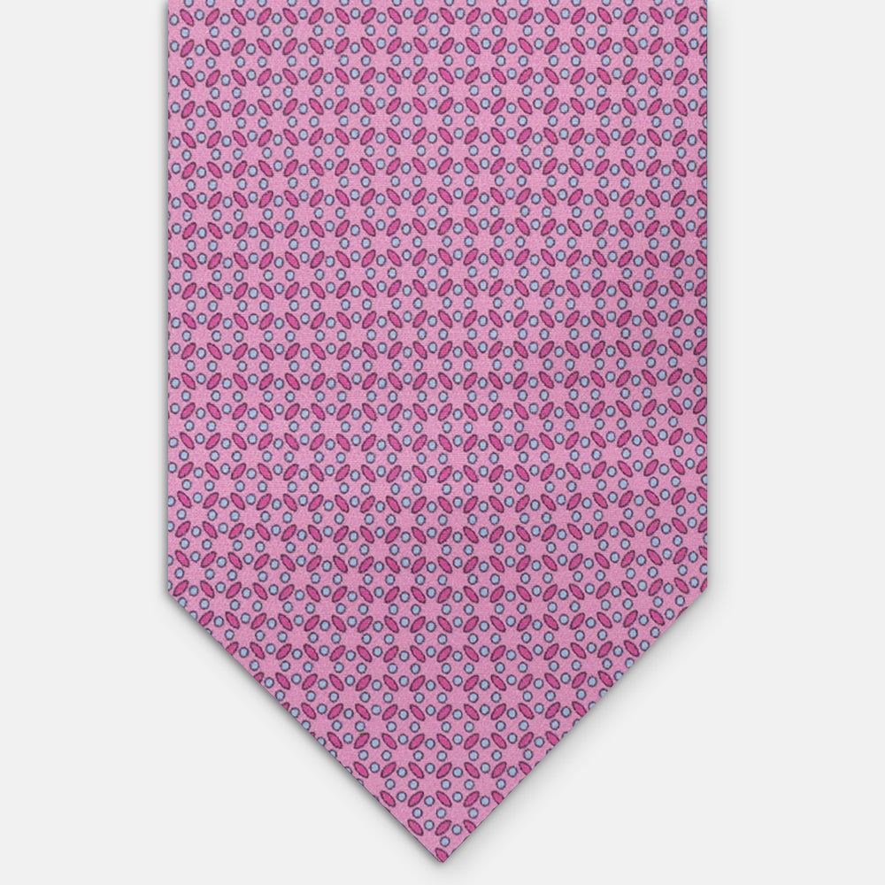 CRAVATTA 3 PIEGHE IN RASO SATIN FANTASIA LIBERTY, ROSA,JA251004-1 T
