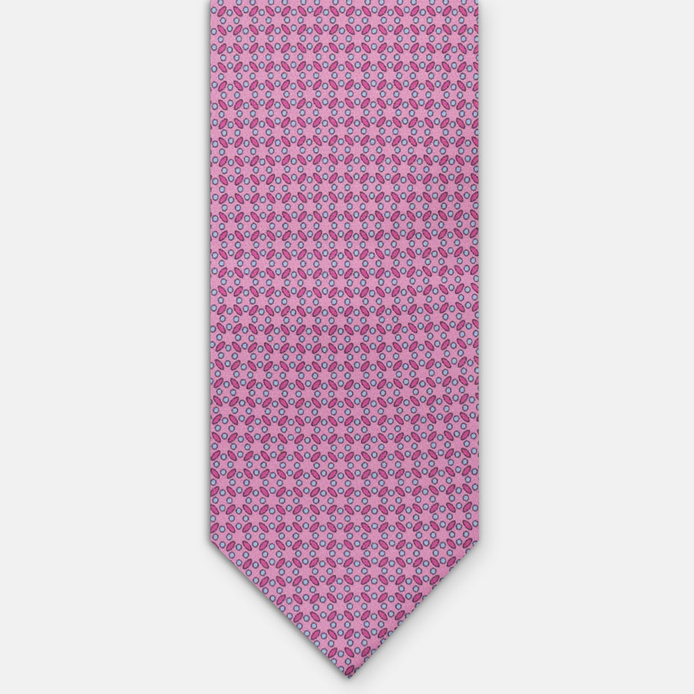 CRAVATTA 3 PIEGHE IN RASO SATIN FANTASIA LIBERTY, ROSA,JA251004-1 T