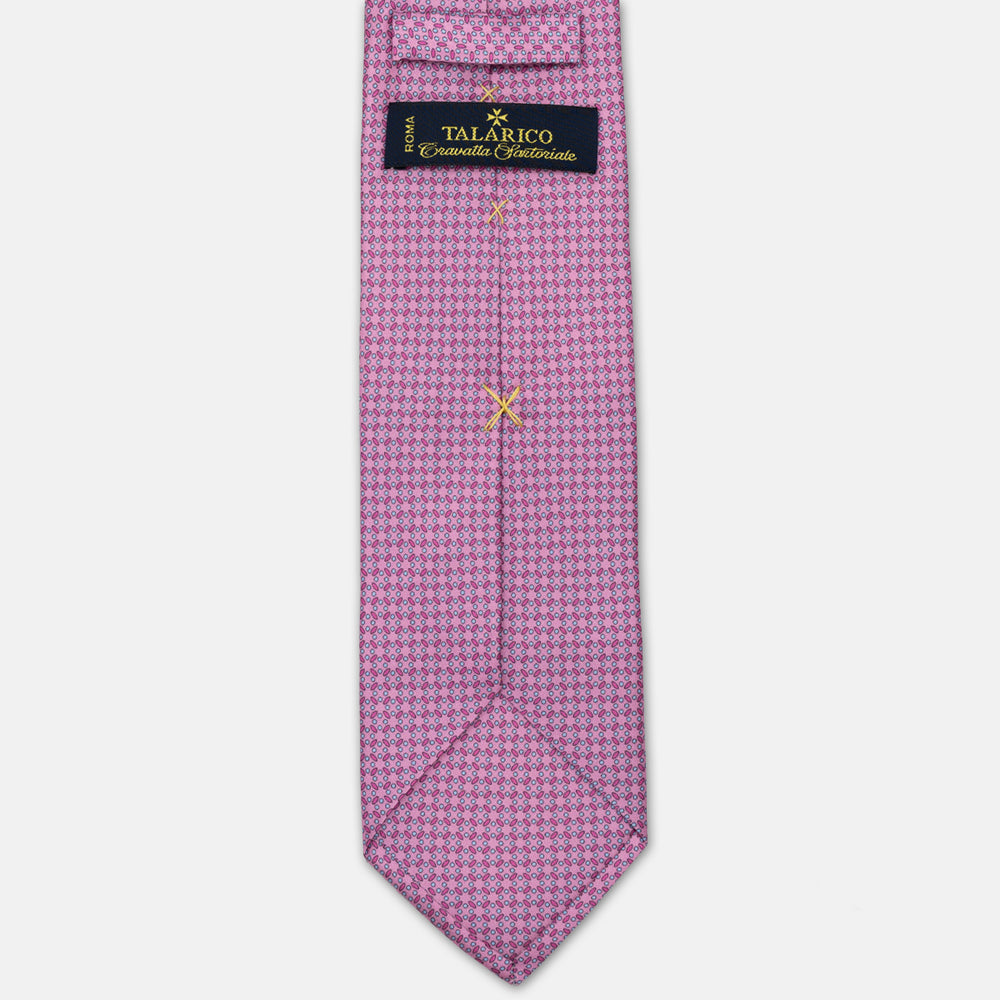 CRAVATTA 3 PIEGHE IN RASO SATIN FANTASIA LIBERTY, ROSA,JA251004-1 T