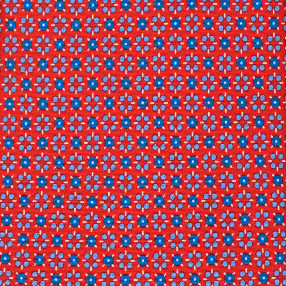 CRAVATTA 3 PIEGHE IN RASO SATIN FANTASIA, ROSSO - AVIO - BLU NAVY,  JA251008-10