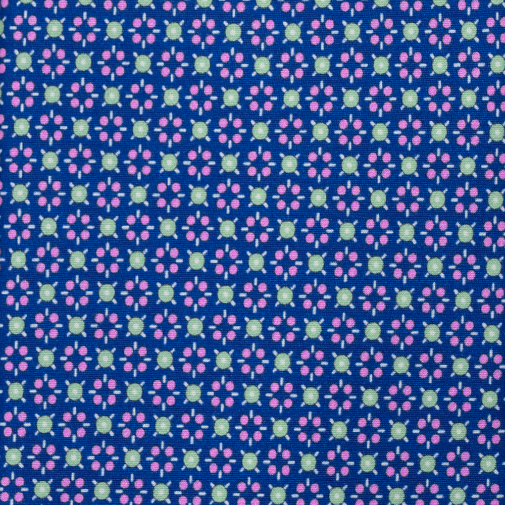 CRAVATTA 3 PIEGHE IN RASO SATIN FANTASIA, BLU - ROSA - VERDE,  JA251008-1
