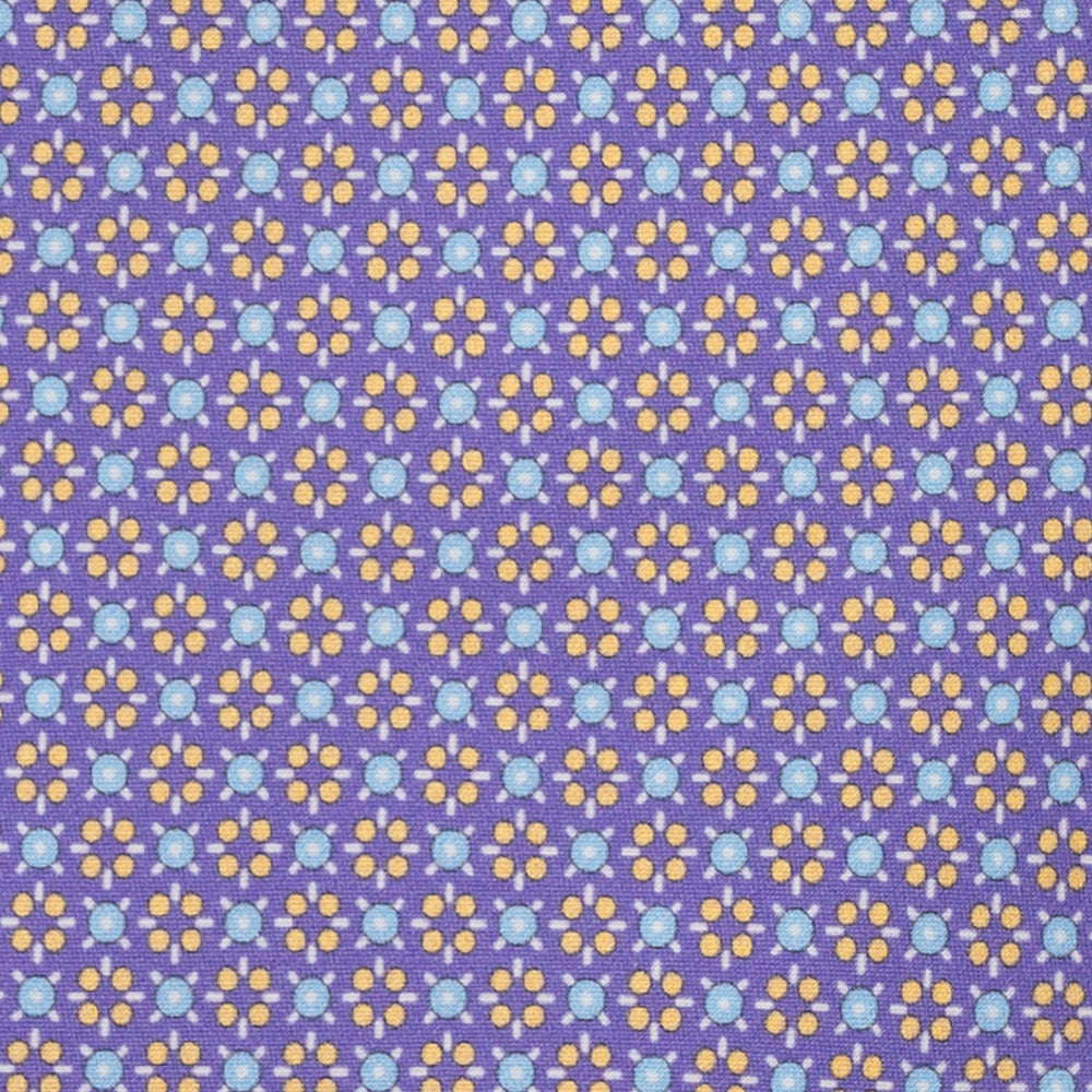 CRAVATTA 3 PIEGHE IN RASO SATIN FANTASIA, VIOLA - AZZURRO,  JA251008-3