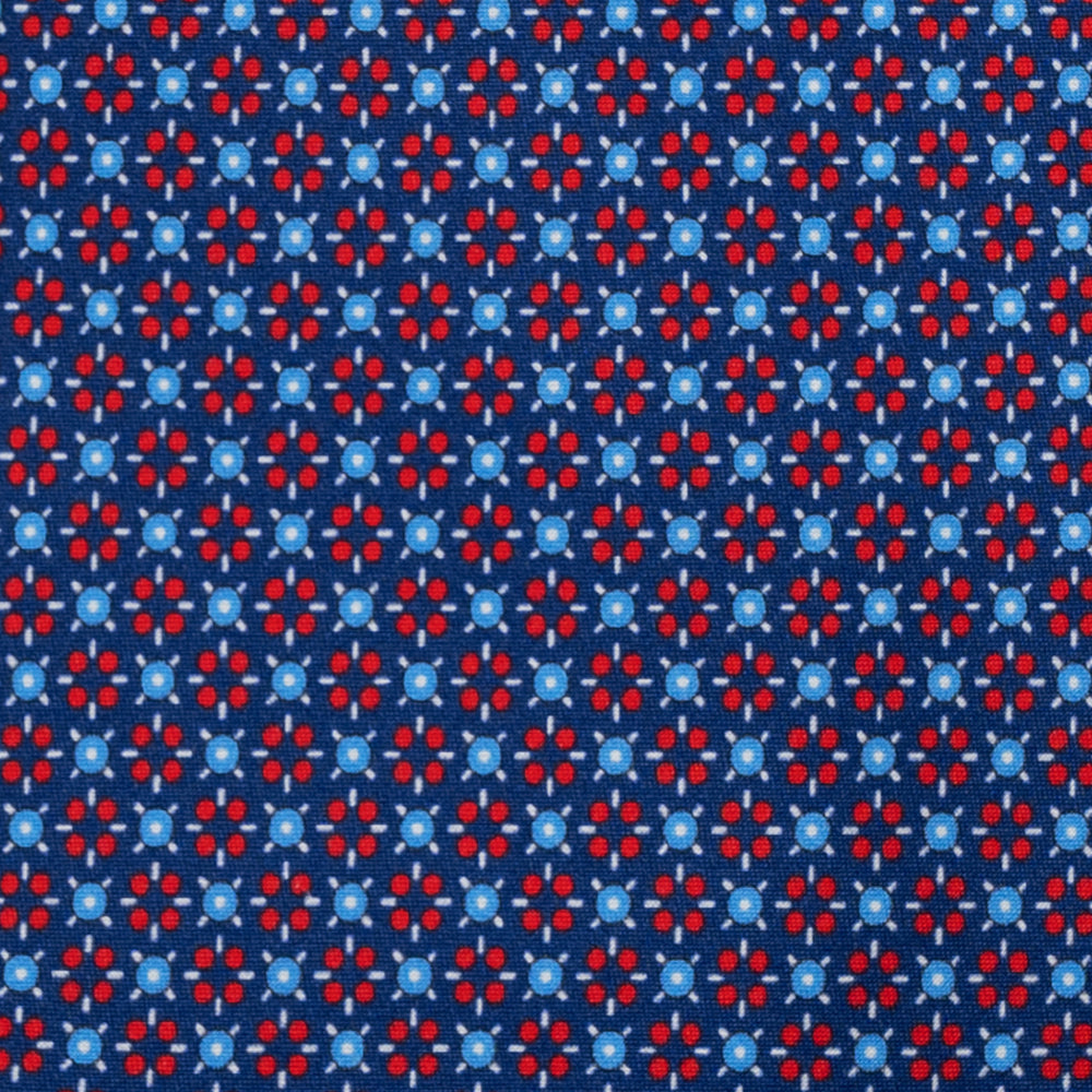 CRAVATTA 3 PIEGHE IN RASO SATIN FANTASIA, BLU - ROSSO - AZZURRO,  JA251008-5