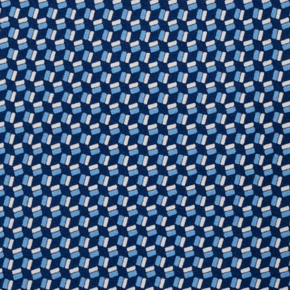 CRAVATTA 3 PIEGHE IN RASO SATIN FANTASIA, BLU - AZZURRO - BIANCO,  JA251009-3