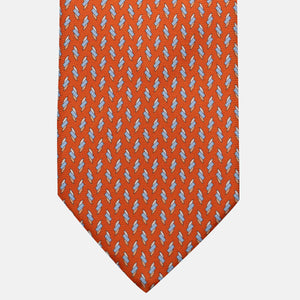 Cravatta 3 pieghe in Seta, Micro Fantasia, Arancione - JC055938-3