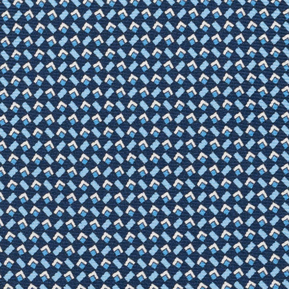 Cravatta 3 pieghe in Seta, Micro Fantasia, Blu Celeste - JC056124-9