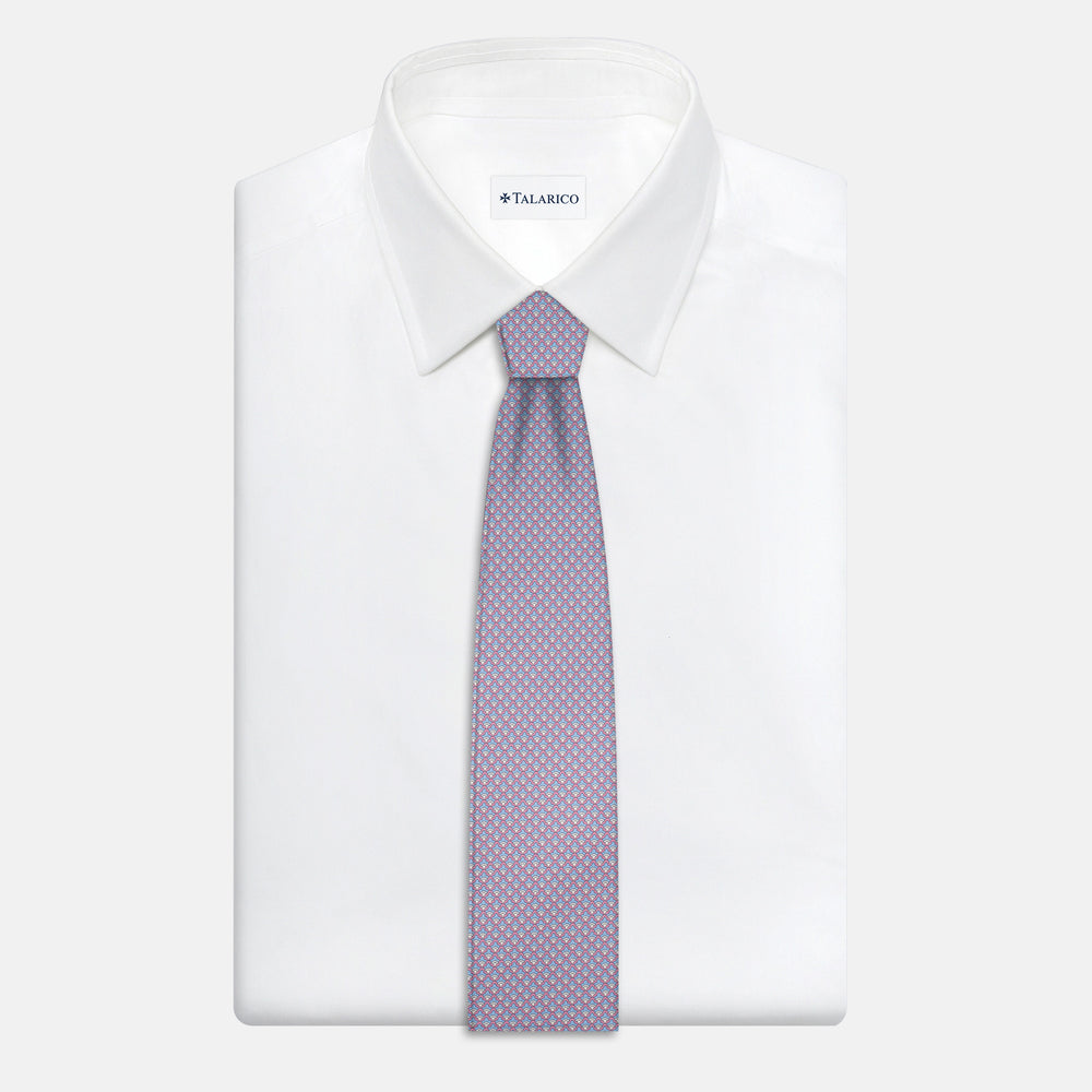 3-Fold Silk Tie, Micro Pattern, Pink - JC056329-6