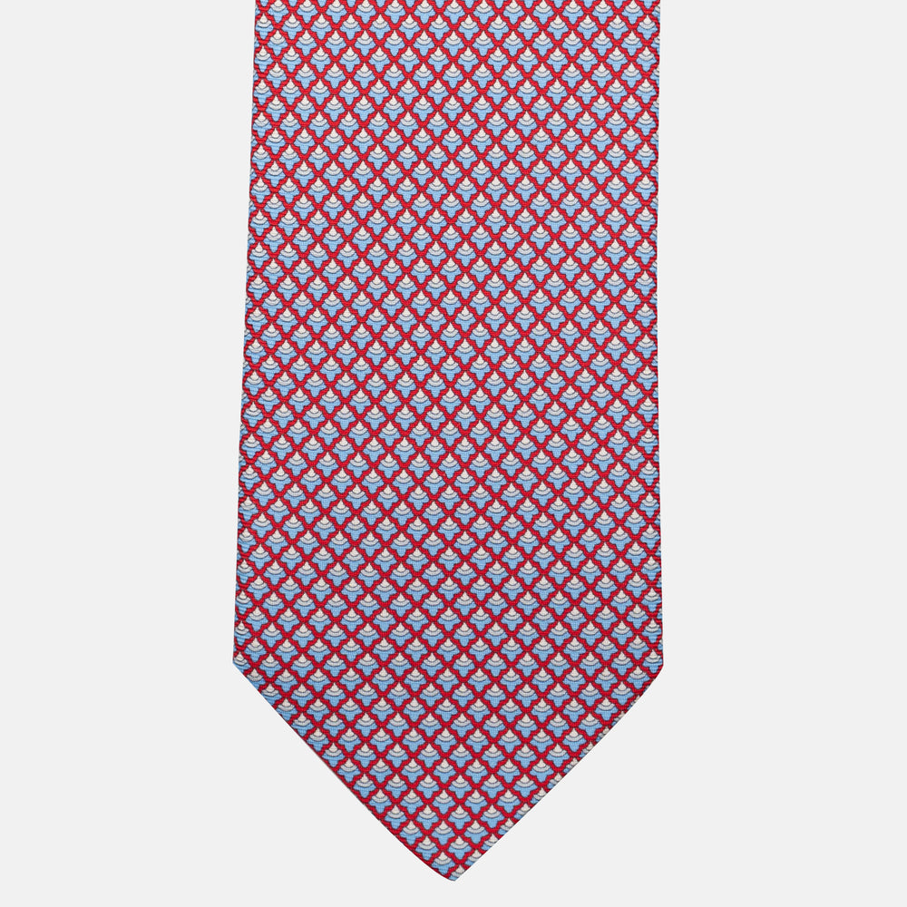 7-Fold Silk Tie Micro Pattern Red JC056329-8