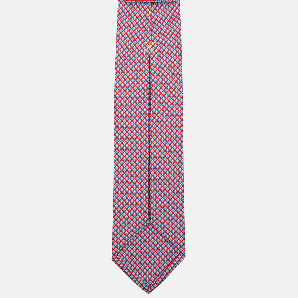 7-Fold Silk Tie Micro Pattern Red JC056329-8