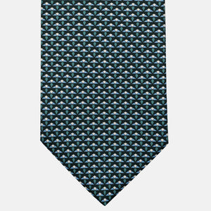 3-Fold Silk Tie, Micro Pattern, Green - JC056665-4