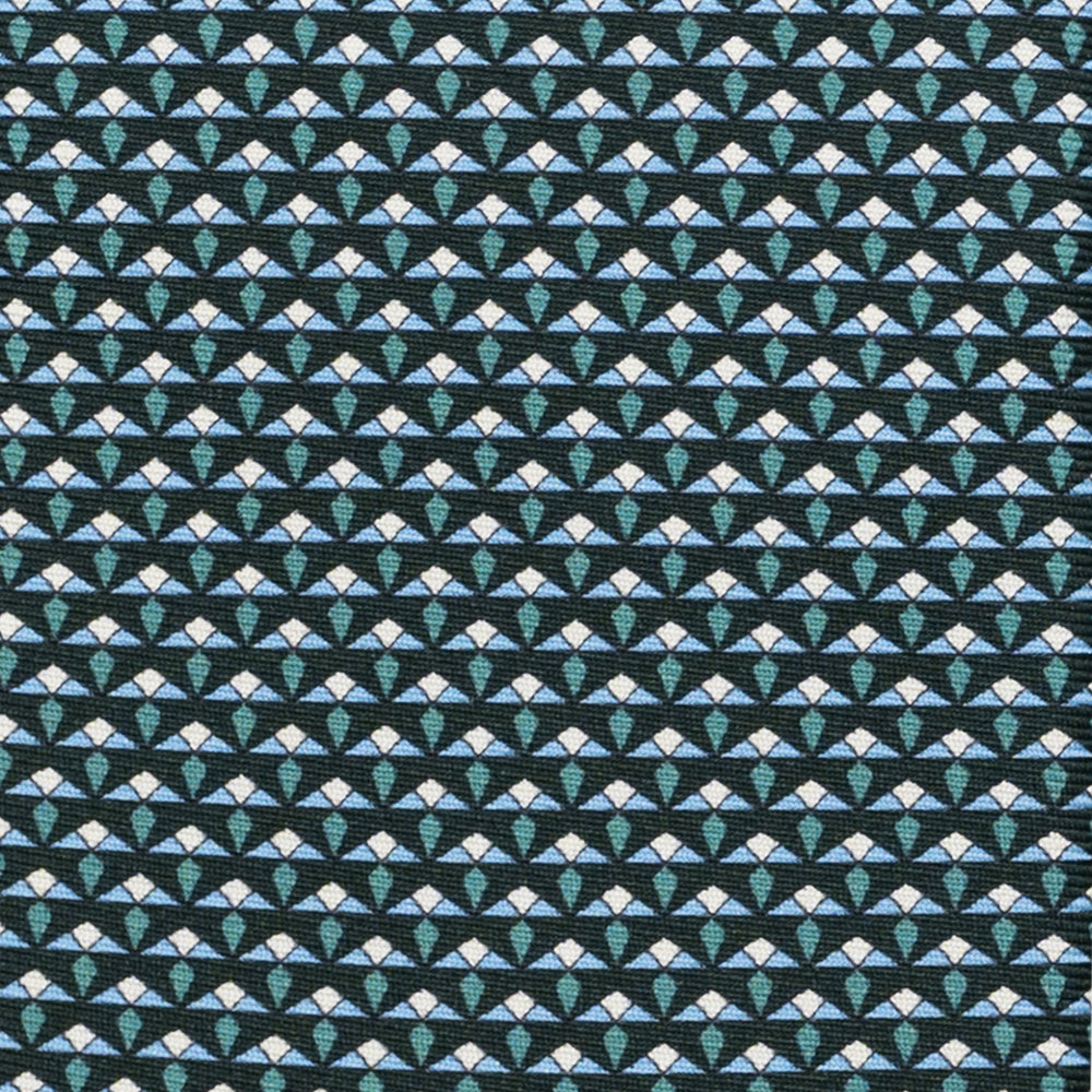 3-Fold Silk Tie, Micro Pattern, Green - JC056665-4