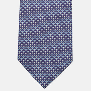 Cravatta 3 pieghe in Seta, Micro Fantasia, Viola - JC056665-6