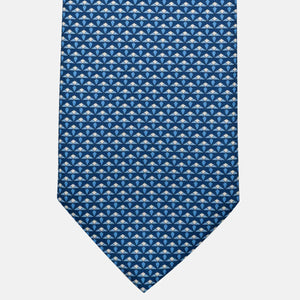 3-Fold Silk Tie, Micro Pattern, Light Blue - JC056665-7