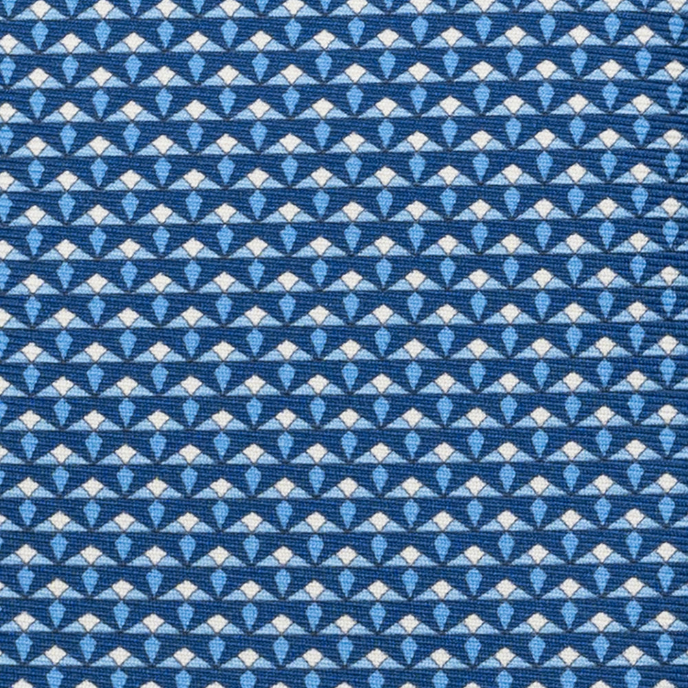 3-Fold Silk Tie, Micro Pattern, Light Blue - JC056665-7