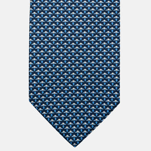 3-Fold Silk Tie, Micro Pattern, Light Blue - JC056665-9