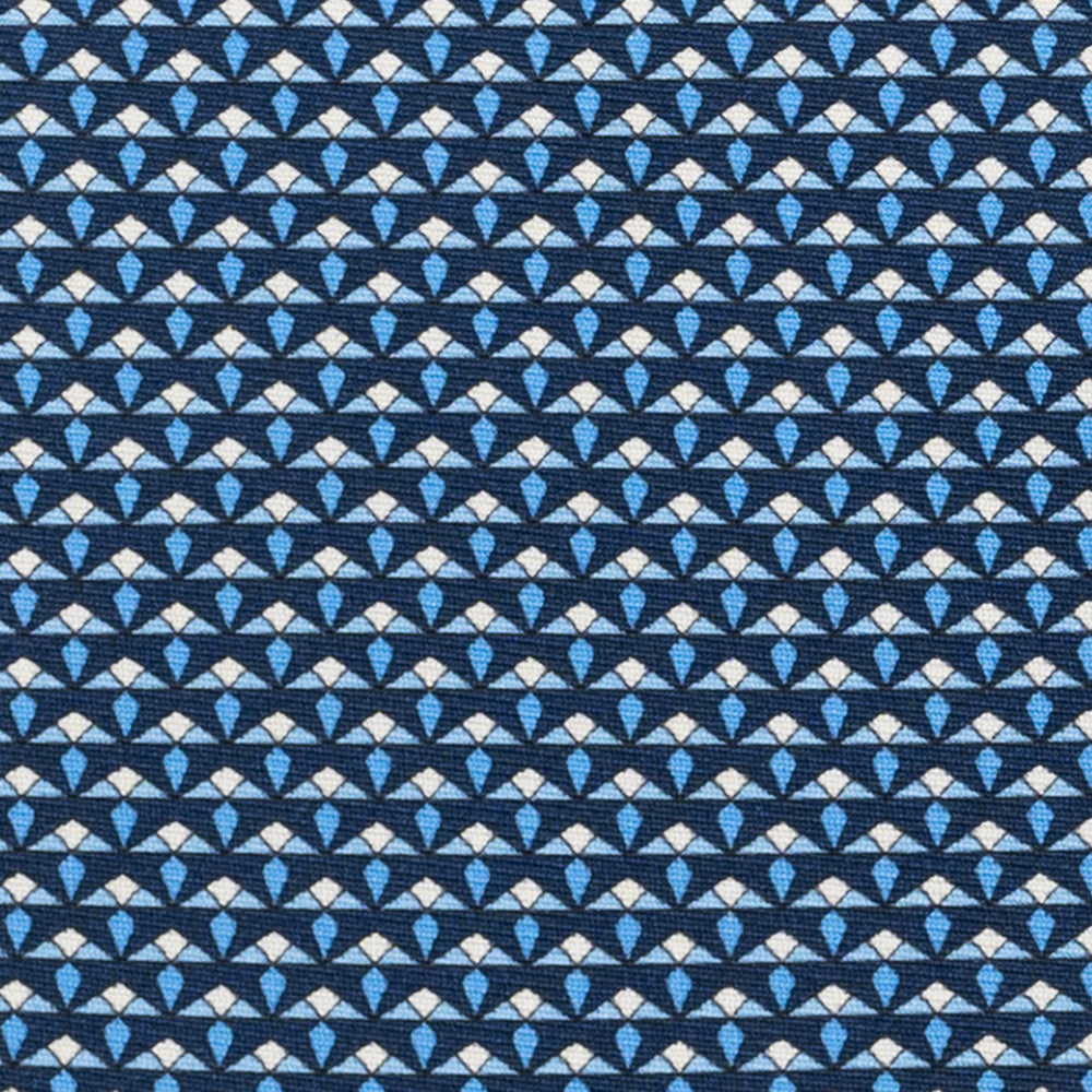 3-Fold Silk Tie, Micro Pattern, Light Blue - JC056665-9