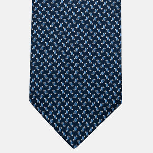 Cravatta 3 pieghe in Seta, Micro Fantasia, Blu Celeste - JC056668-13