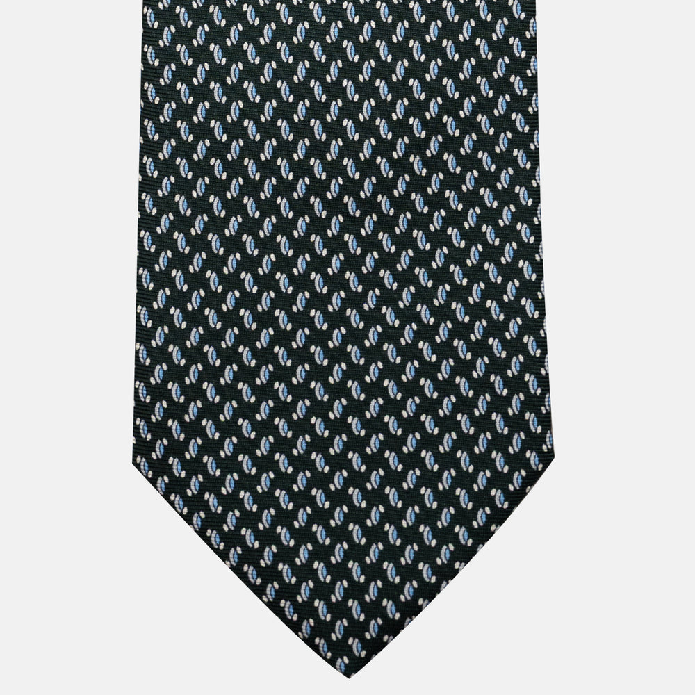 Cravatta 3 pieghe in Seta, Micro Fantasia, Verdone - JC056668-4