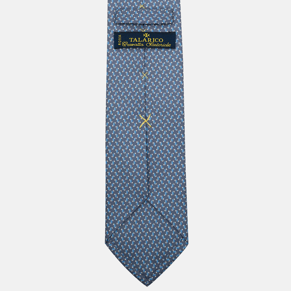 Cravatta 3 pieghe in Seta, Micro Fantasia, Grigio - JC056668-6