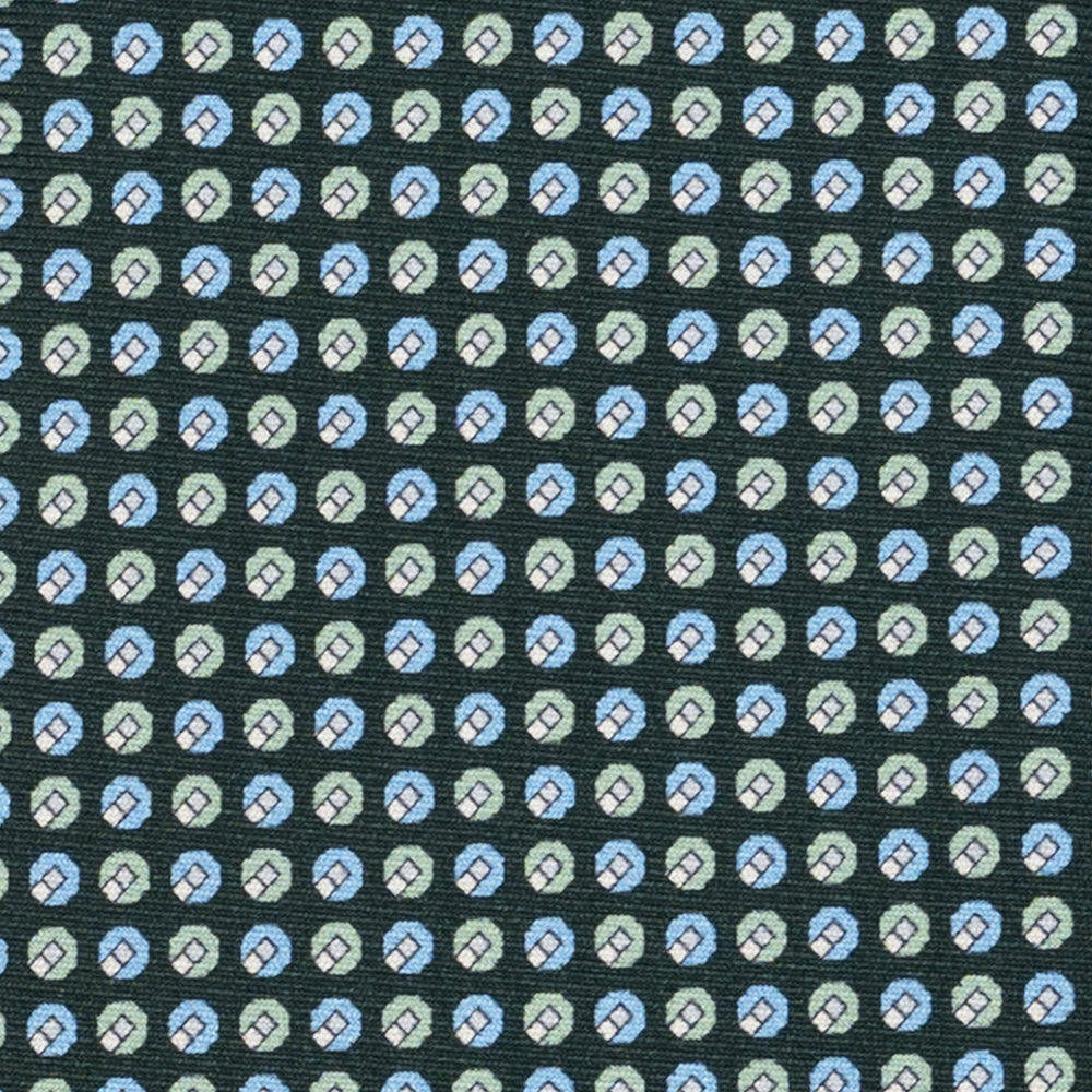 Cravatta 3 pieghe in Seta, Micro Fantasia, Verdone - JC056670-4