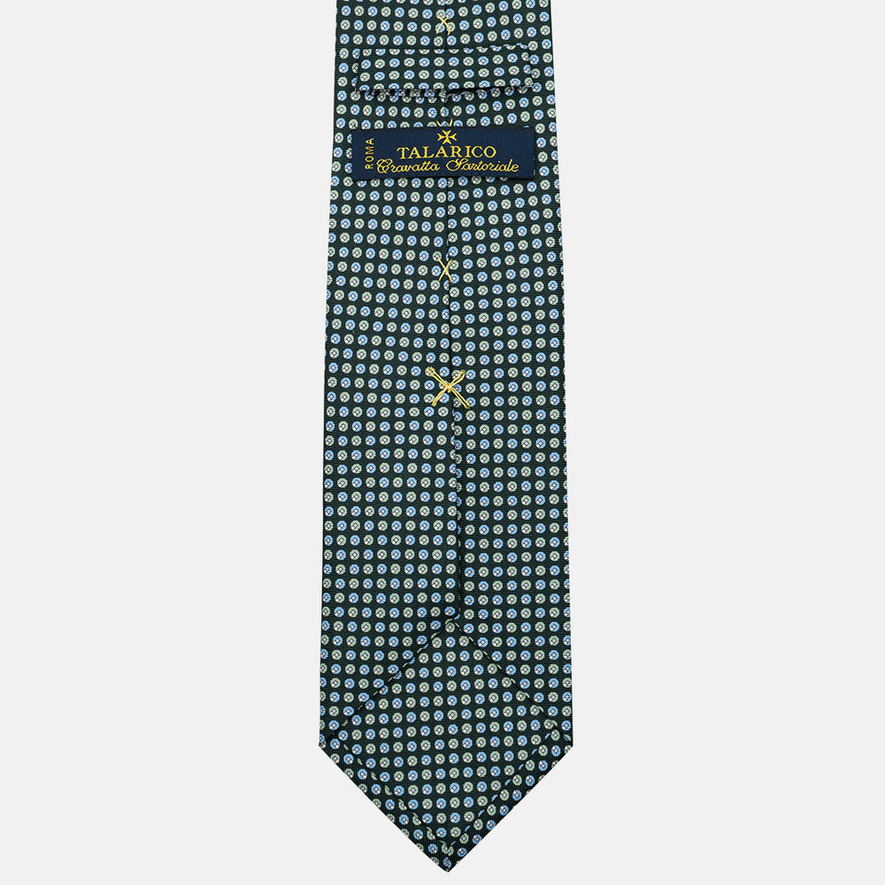 Cravatta 3 pieghe in Seta, Micro Fantasia, Verdone - JC056670-4