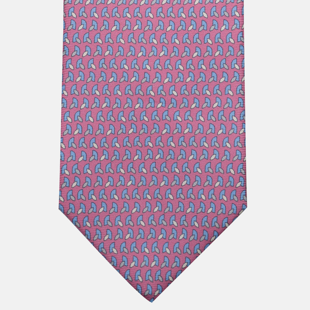 Cravatta 3 pieghe in Seta, Micro Fantasia, Rosa - JC057245-5