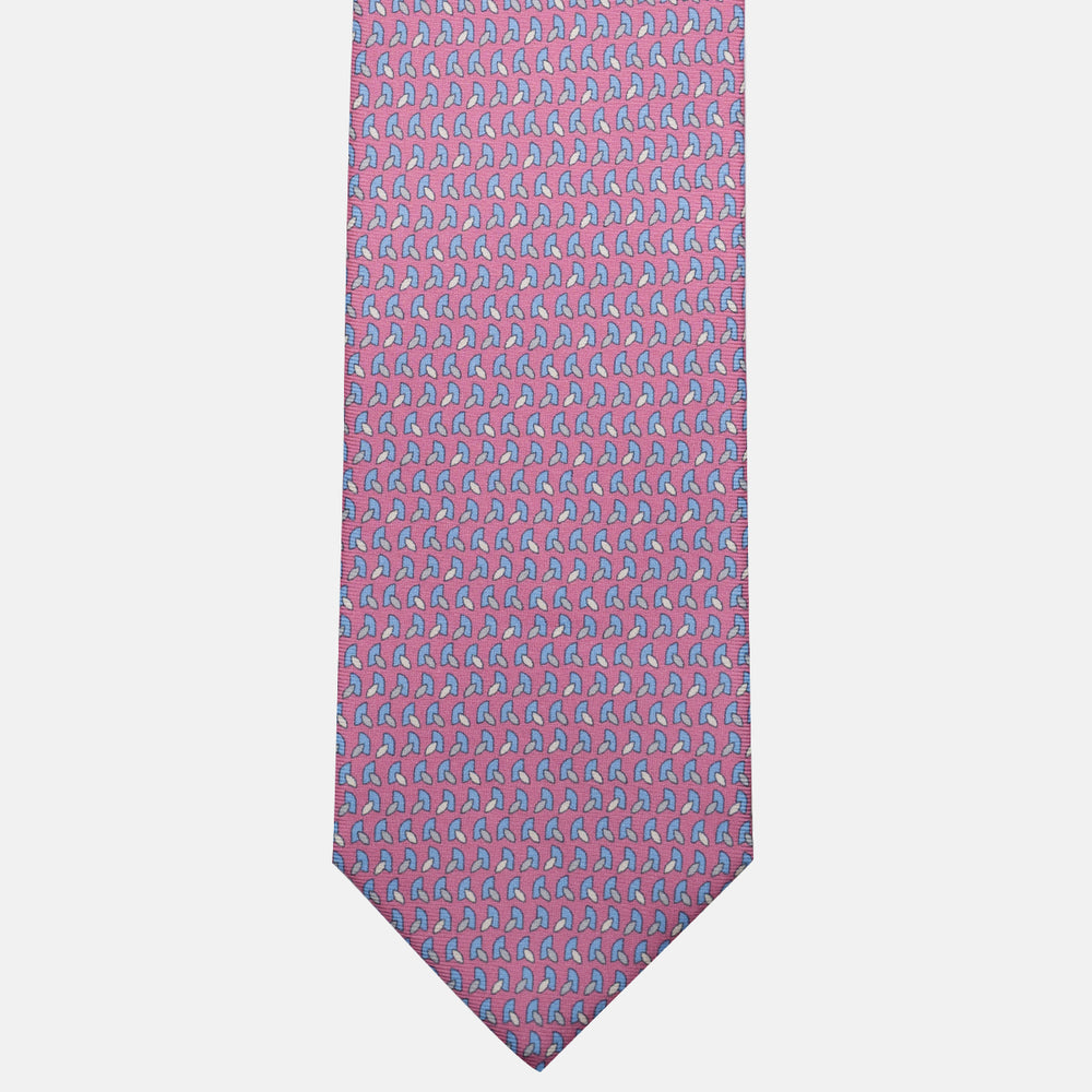 Cravatta 3 pieghe in Seta, Micro Fantasia, Rosa - JC057245-5
