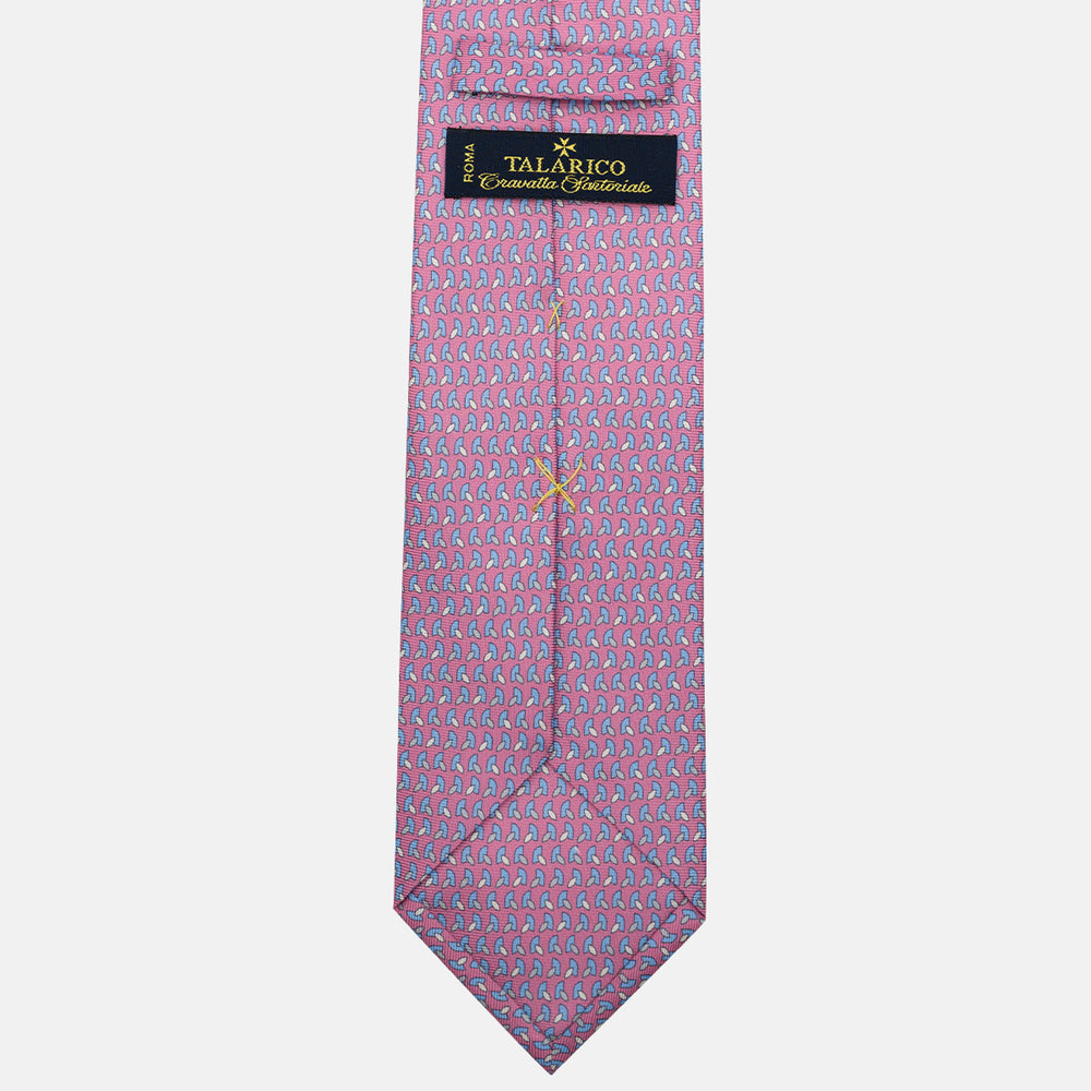 Cravatta 3 pieghe in Seta, Micro Fantasia, Rosa - JC057245-5