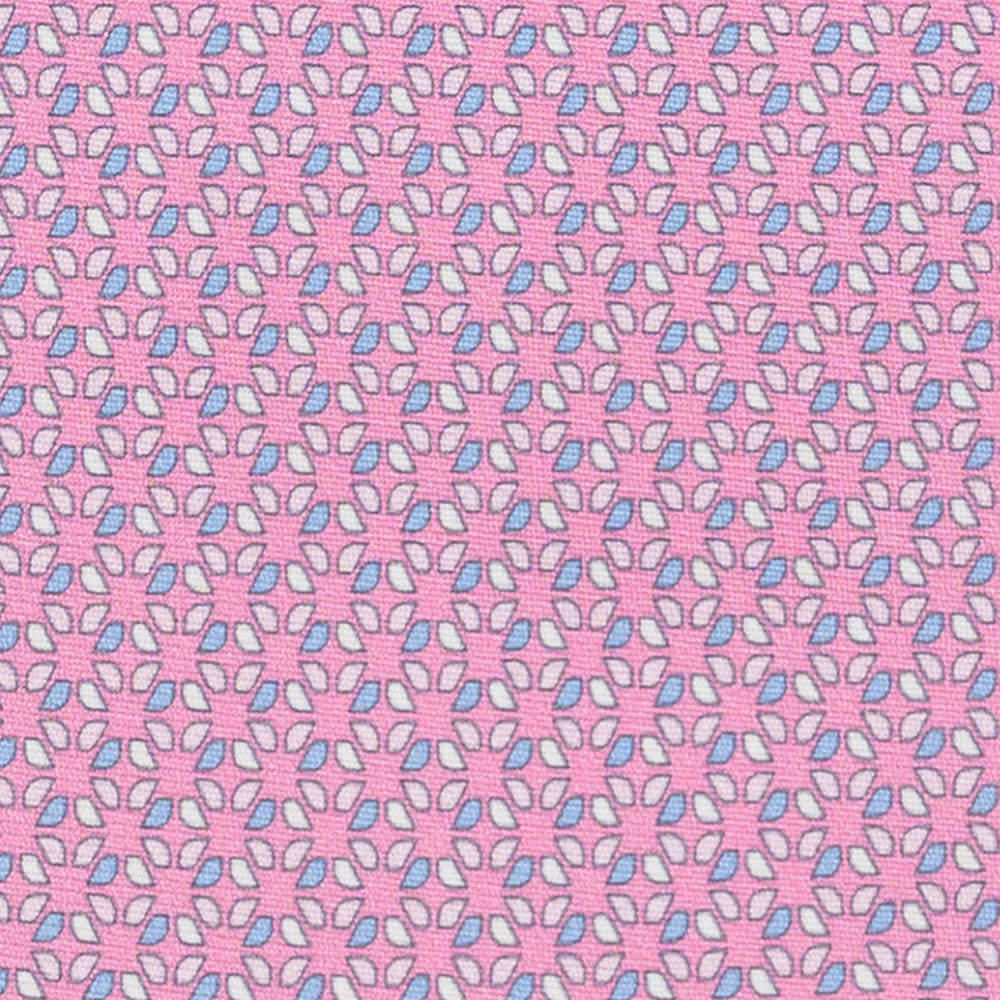 3-Fold Silk Tie, Geometric Pattern, Pink - JC058629_1