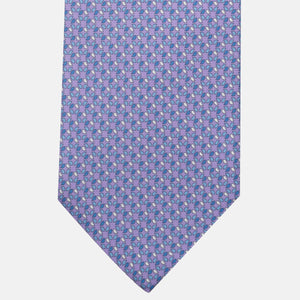 3-Fold Silk Tie, Geometric Pattern, Lilac - JC058629_2