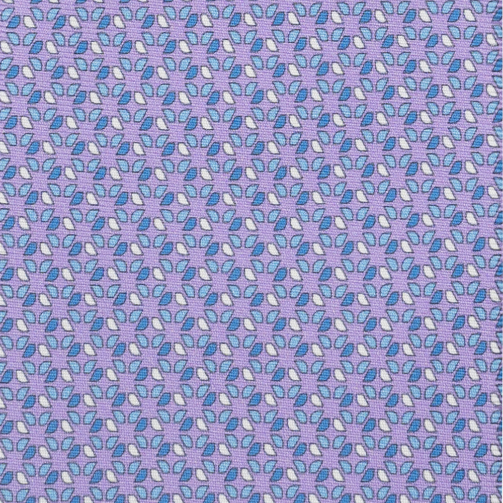 3-Fold Silk Tie, Geometric Pattern, Lilac - JC058629_2