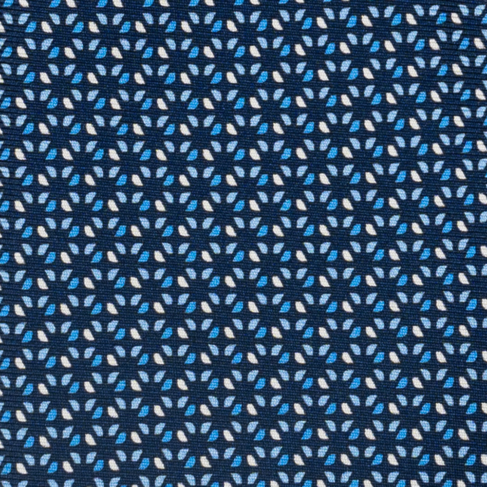 3-fold Silk Tie, Geometric Pattern, Light Blue - JC058629_4 T