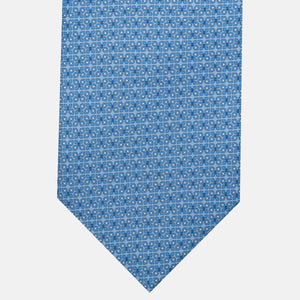 Cravatta 3 pieghe in Seta, Fantasia Farfalle, Celeste - JC059561_1