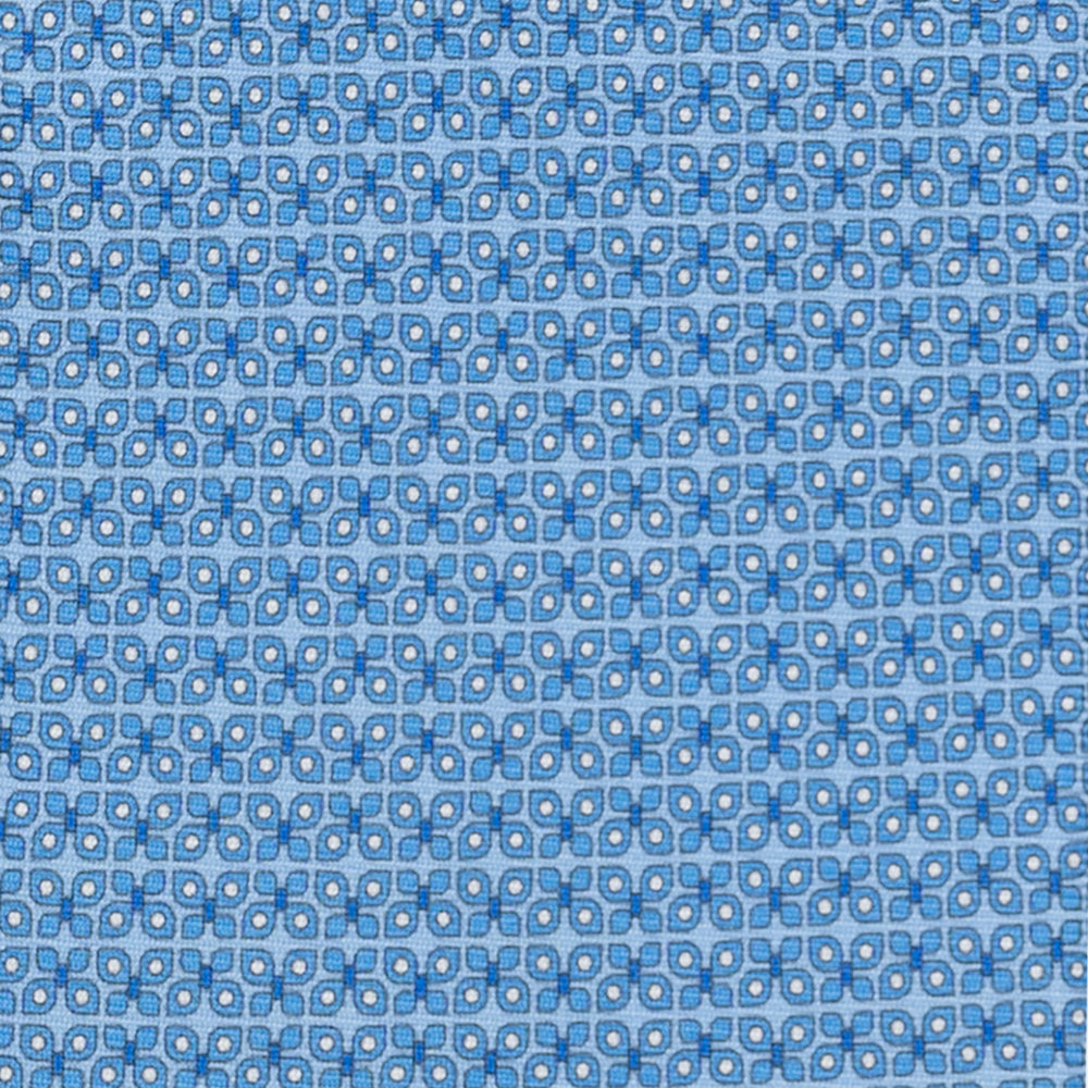 3-Fold Silk Tie, Butterfly Pattern, Light Blue - JC059561_1