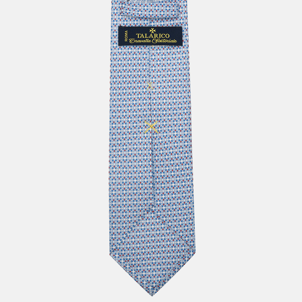 3-Fold Silk Tie, Butterfly Pattern, White - JC059561_2