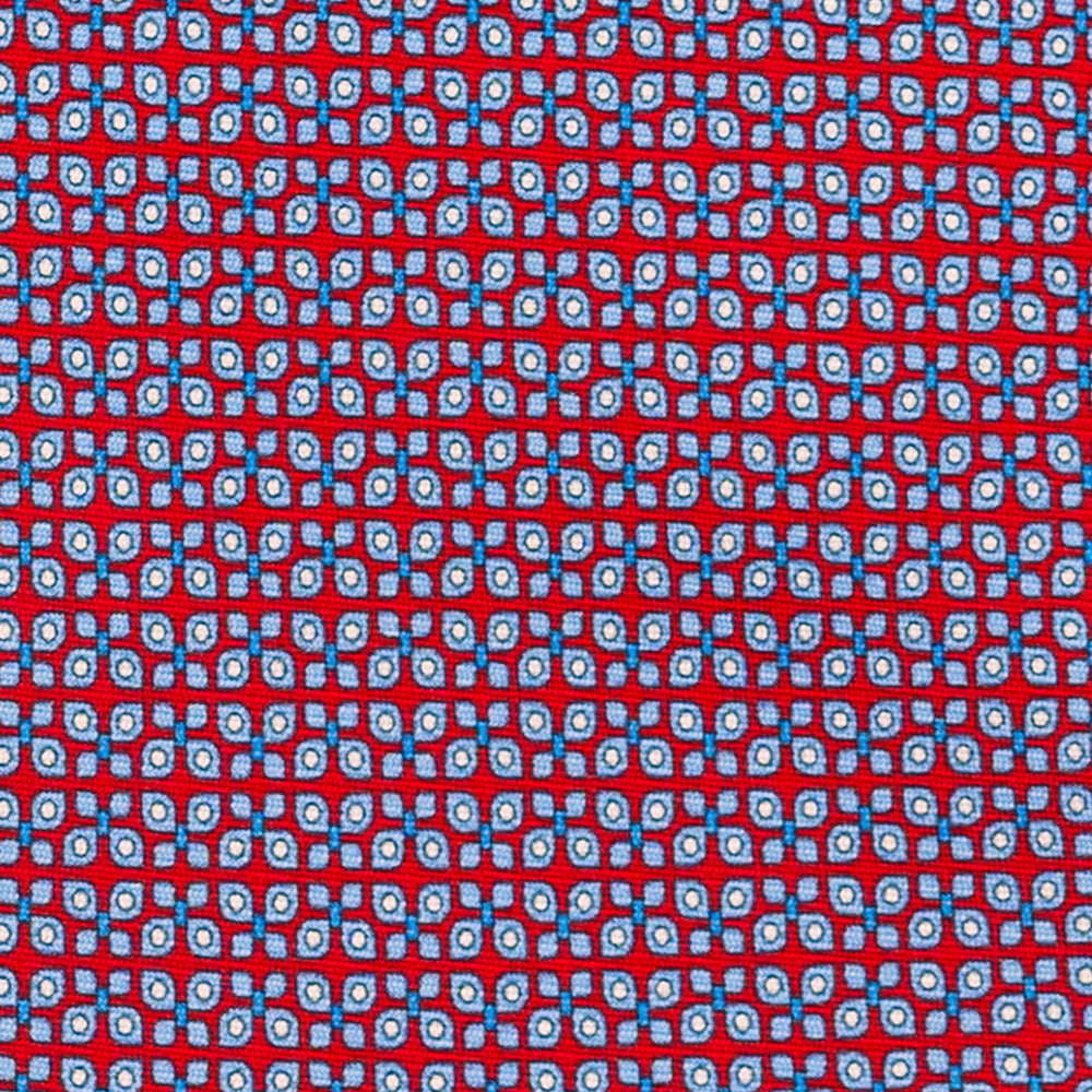 Cravatta 3 pieghe in Seta, Fantasia Farfalle, Rosso - JC059561_3 T