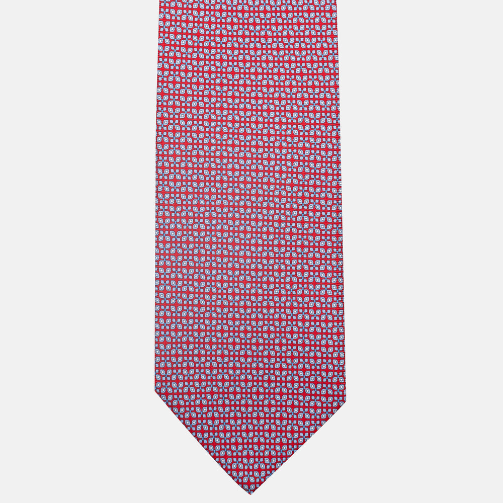 3-Fold Silk Tie, Butterfly Pattern, Red - JC059561_3
