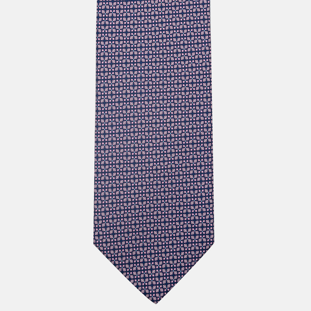 3-Fold Silk Tie, Butterfly Pattern, Blue Pink - JC059561_4