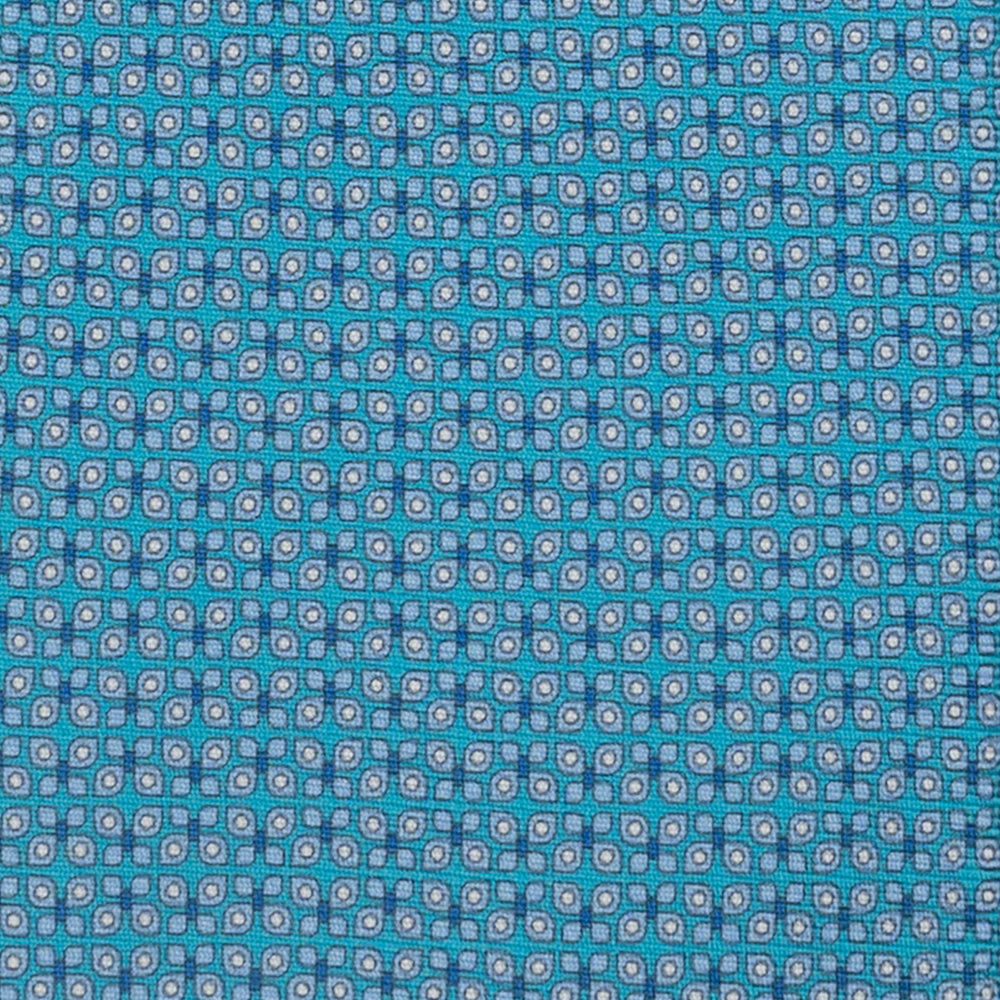 3-Fold Silk Tie, Butterfly Pattern, Turquoise - JC059561_5