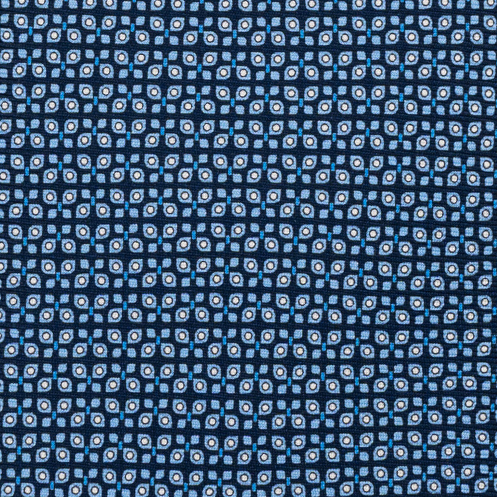 Cravatta 3 pieghe in Seta, Fantasia Farfalle, Blu Celeste - JC059561_6 T