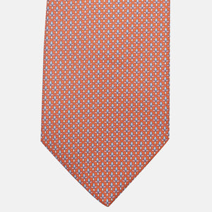 3-Fold Silk Tie, Floral Pattern, Orange - JC059574_1