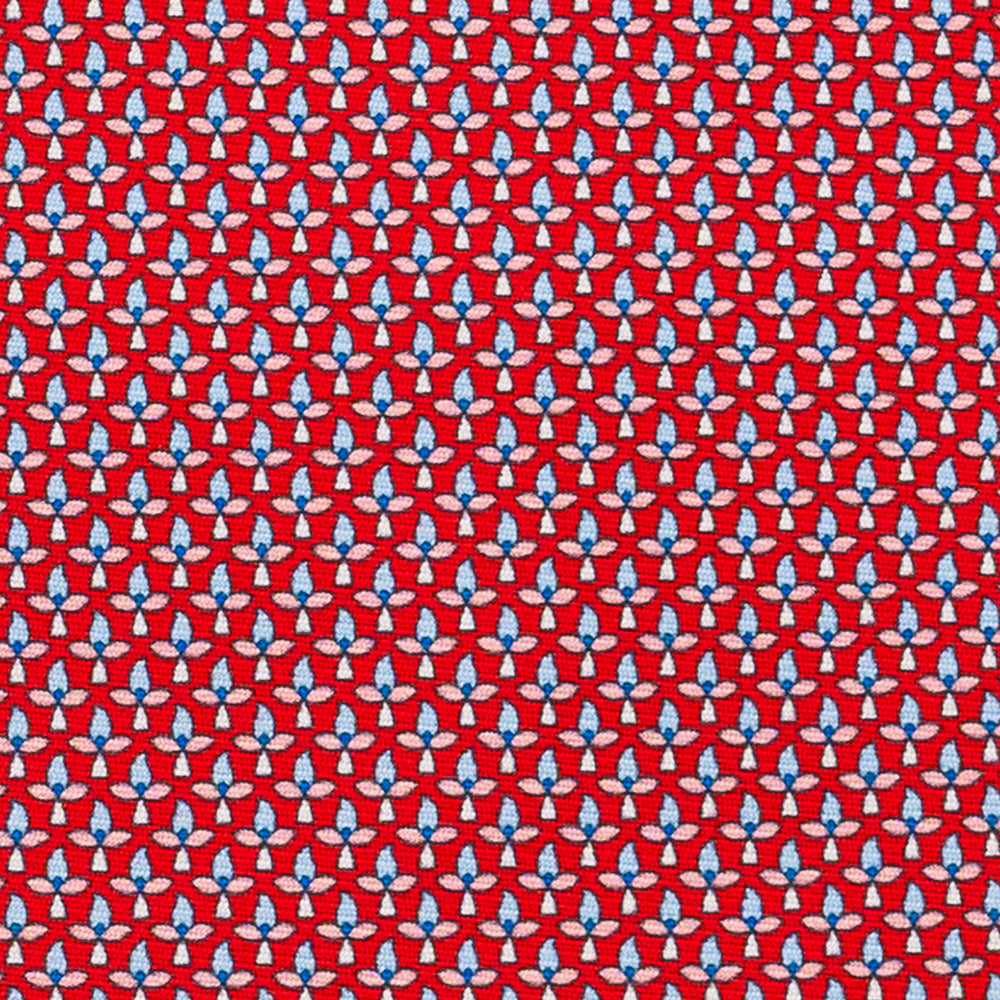 Cravatta 3 pieghe in Seta, Fantasia Floreale, Rosso - JC059574_2 T