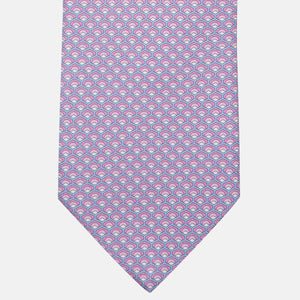 3-Fold Silk Tie, Geometric Pattern, Pink - JC059577_4