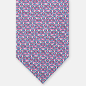 3-Fold Silk Tie, Geometric Pattern, Pink - JC059577_4 T