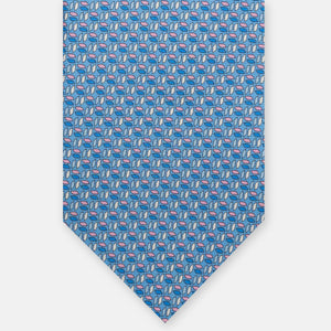 3-Fold Silk Tie, Micro Pattern, Sky Blue Pink - JC059588_1 T