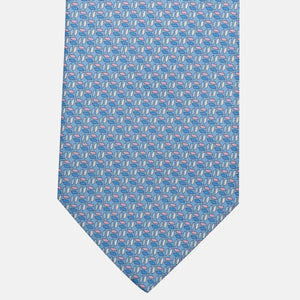 3-Fold Silk Tie, Micro Pattern, Light Blue Pink - JC059588_1
