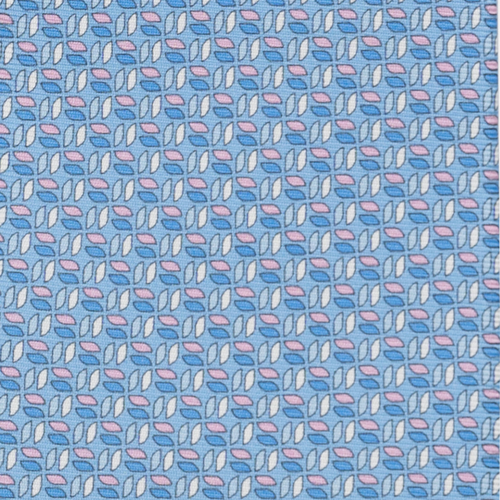 3-Fold Silk Tie, Micro Pattern, Light Blue Pink - JC059588_1