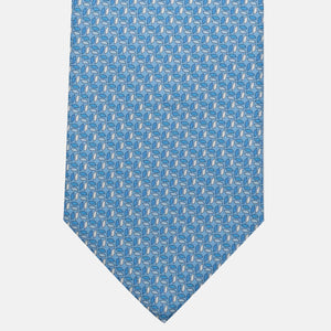 3-Fold Silk Tie, Micro Pattern, Light Blue - JC059588_2 T